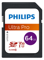Philips SDXC Card           64GB Class 10 UHS-I U3 V30 A1 atmiņas karte