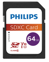 Philips SDXC Card           64GB Class 10 UHS-I U1 atmiņas karte