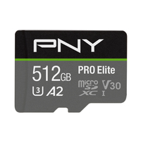 PNY PRO Elite - Flash-Speicherkarte - 512 GB - microSDXC UHS-I 751492623580 atmiņas karte