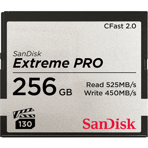 SanDisk CFAST 2.0 VPG130   256GB Extreme Pro     SDCFSP-256G-G46D atmiņas karte