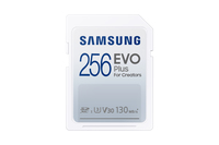 Samsung EVO PLUS SDXC 256GB UHS-I U3 [Zapis 100MB/s Odczyt 130MB/s] atmiņas karte