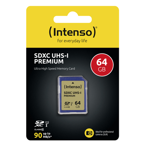 Intenso SD 64GB 10/45 Secure Digital UHS-I atmiņas karte