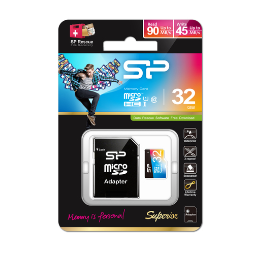 Superior Speicherkarte 32 GB MicroSDHC Klasse 10 UHS-I (SP032GBSTHDU1V20SP) atmiņas karte