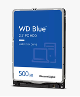 WD Blue Mobile 500GB HDD SATA 6Gb/s 7mm cietais disks