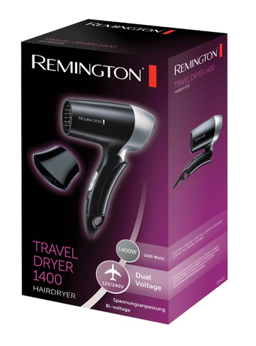 Remington Travel Hair dryer D2400 1400W black Matu fēns