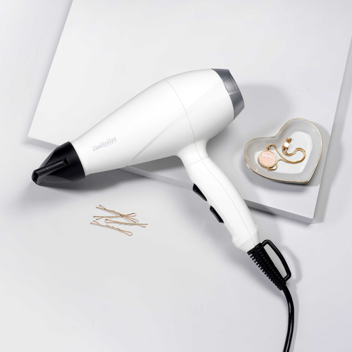 BaByliss 6704WE hair dryer 2000 W Black, White Matu fēns