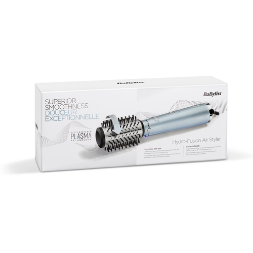 BaByliss Hydro-Fuison Hydro Fusion Air Styler Hot air brush Warm Aqua color, Black, Metallic 700 W 98.4" (2.5 m) Matu veidotājs