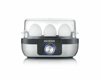 Severin EK 3163 egg cooker 3 egg(s) Black, Stainless steel, Transparent