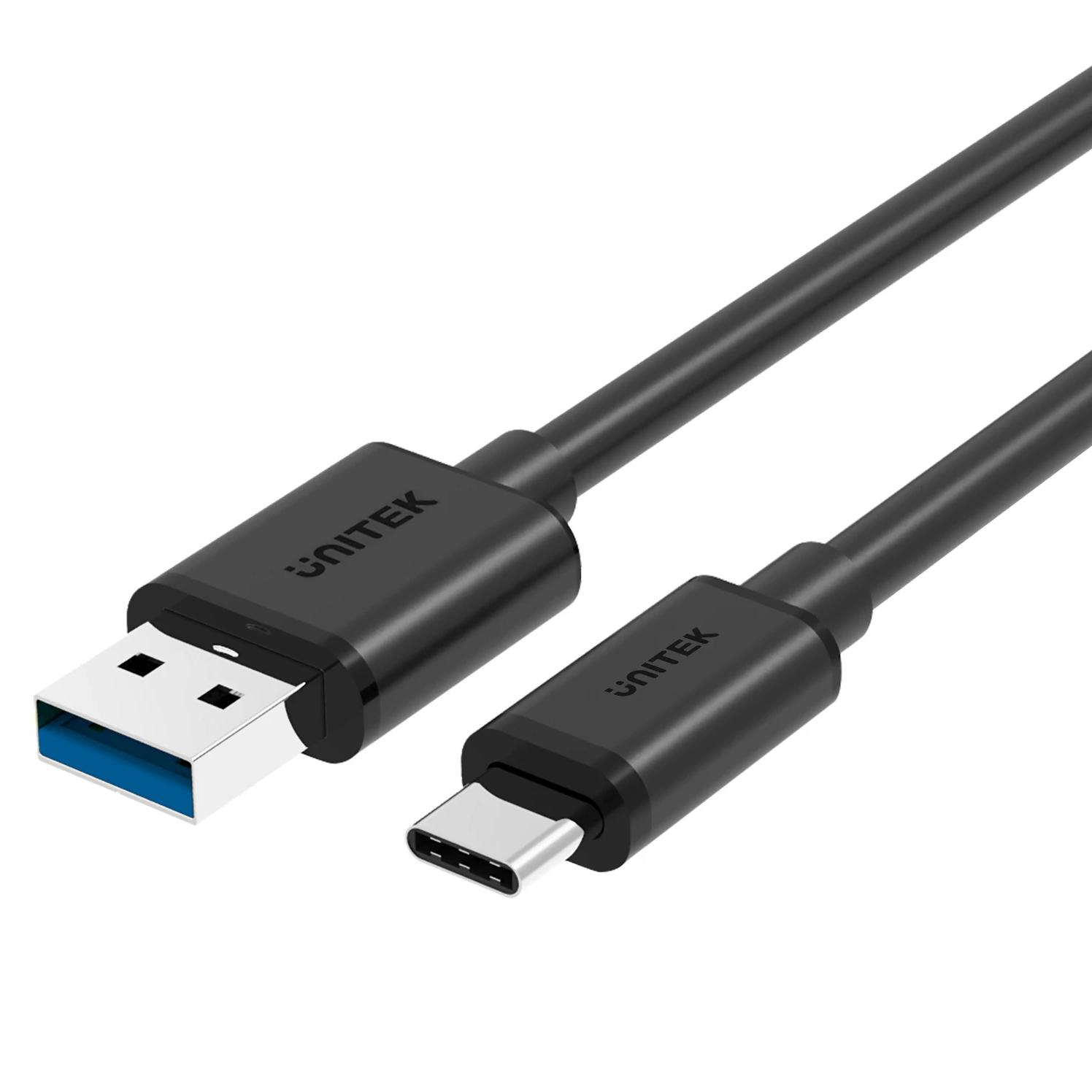 Unitek USB-C 1.0m czarny USB kabelis