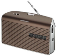 Grundig Music 60 brown/silver radio, radiopulksteņi