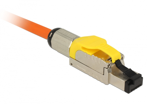 DELOCK RJ45 Stecker feldkonfektionierb. Cat6A Metall gesch. adapteris