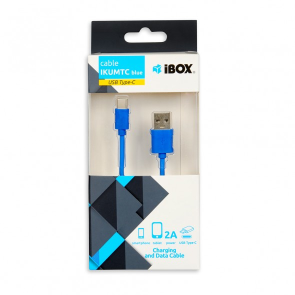 I-BOX USB TYPE-C CABLE 2A BLUE 1m USB kabelis