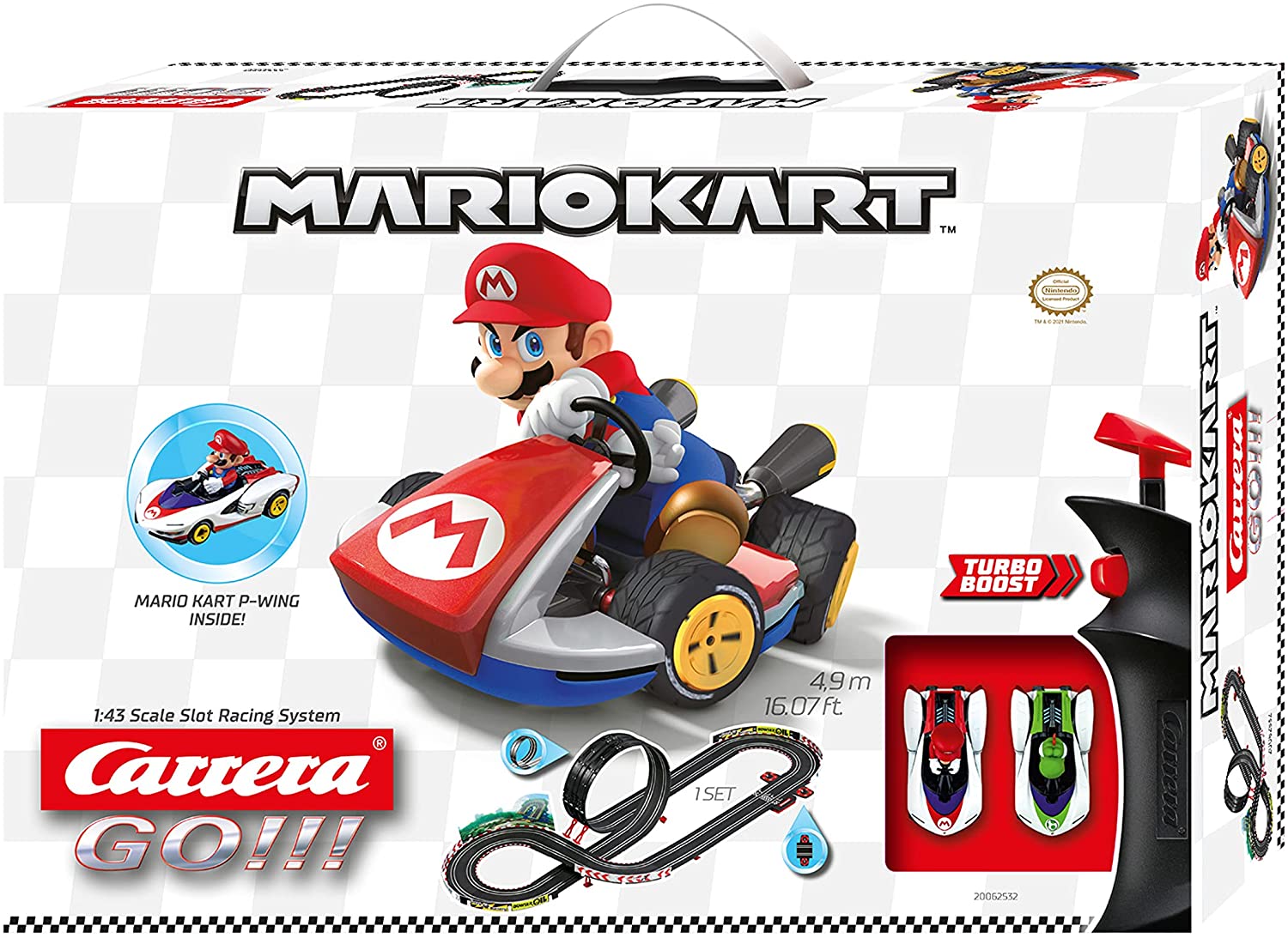 Carrera GO Nintendo Mario Kart - P-Wing - 20062532 Radiovadāmā rotaļlieta