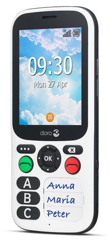 Doro 780X black-white Mobilais Telefons