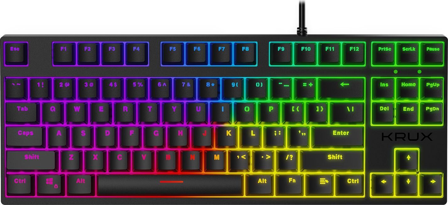 KRUX Atax PRO RGB Gateron Blue TKL klaviatūra