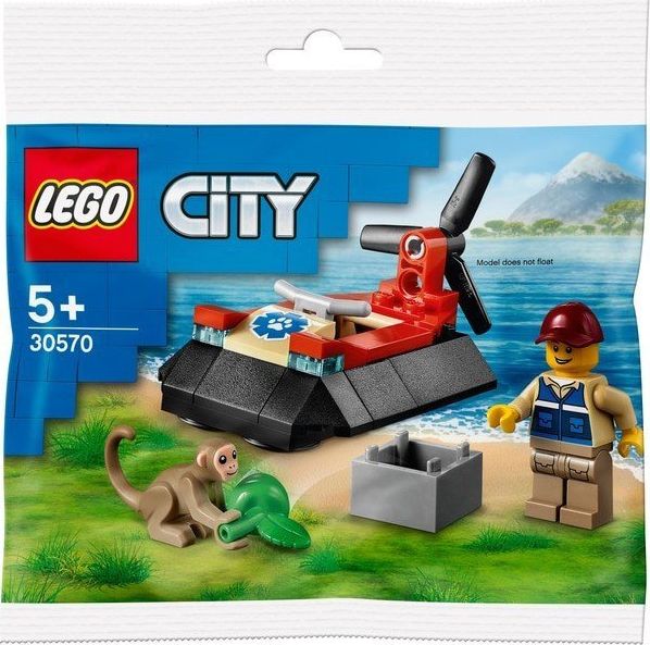 LEGO City Poduszkowiec ratownikow dzikich zwierzat (30570) 30570 (5702016911954) LEGO konstruktors