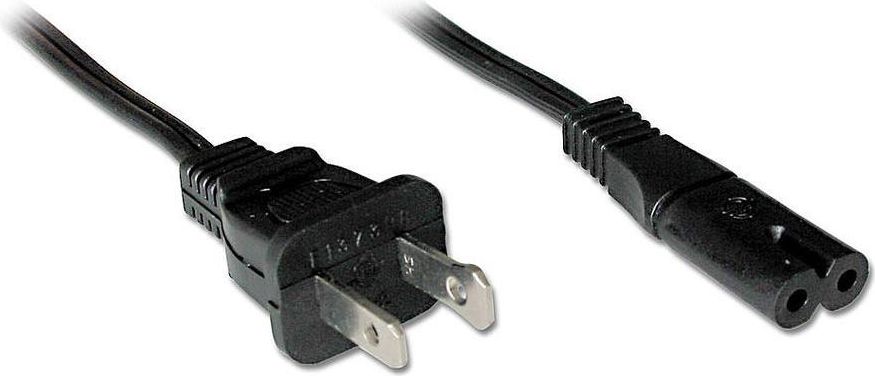 Kabel zasilajacy Lindy US - IEC320 C7, 2m (30424) 30424 (4002888304245) kabelis datoram