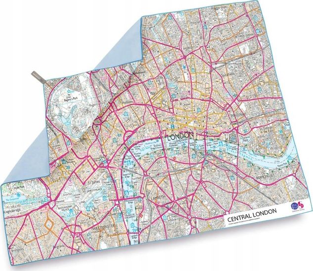 Lifeventure SoftFibre Quick Dry Towel OS Map Giant, Central London