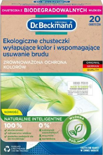 Lumarko Dr.Beckmann Eko Chusteczki Wylapujace Kolor 20szt.. FROSCH-000948 (4008455558516) Sadzīves ķīmija