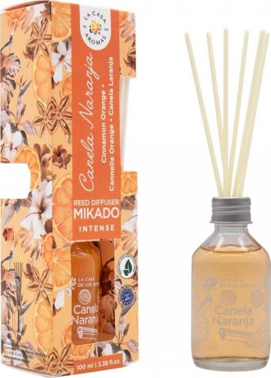 La Casa de los Aromas Mikado Intense Cinnamon and Orange fragrance sticks 100ml