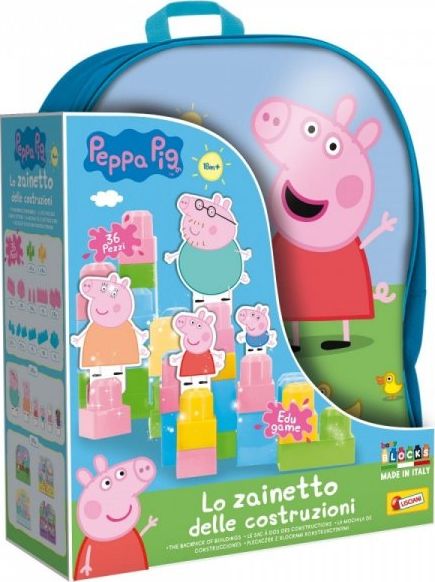 Lisciani Blocks with backpack Peppa Pig konstruktors