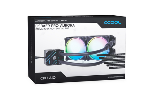 Alphacool Eisbär Pro Aurora 240 CPU black - 1019573 ūdens dzesēšanas sistēmas piederumi