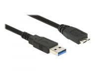 Delock Cable USB 3.0 Type-A male > USB 3.0 Type Micro-B male 0.5m black USB kabelis