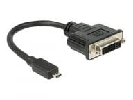 Delock - Adapter HDMI - 1 x Micro HDMI Type D 19 Pin (M) - 1 x DVI 24+5 (DVI- D) (W) - 20cm - black (65563)