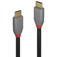 Lindy USB 3.1 Kabel Typ C/C 5A PD Anthra Line M/M 1.5m USB kabelis