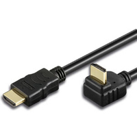 Techly HDMI Kabel High Speed mit Ethernet gewinkelt 2m sw kabelis, vads