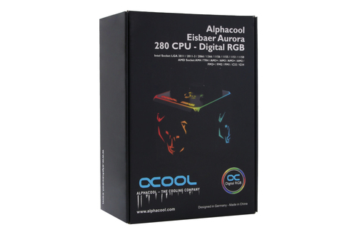 Alphacool Eisbaer Aurora 280 CPU RGB black 1016663 ūdens dzesēšanas sistēmas piederumi