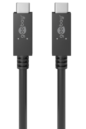 Wentronic 49254 USB cable 1 m USB 3.2 Gen 2 (3.1 Gen 2) USB C Black 4040849492549 USB kabelis