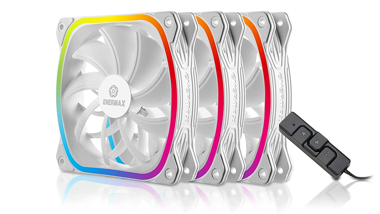 Enermax SquA RGB White 3 Pack 120x120 - UCSQARGB12P-W-BP3 ventilators