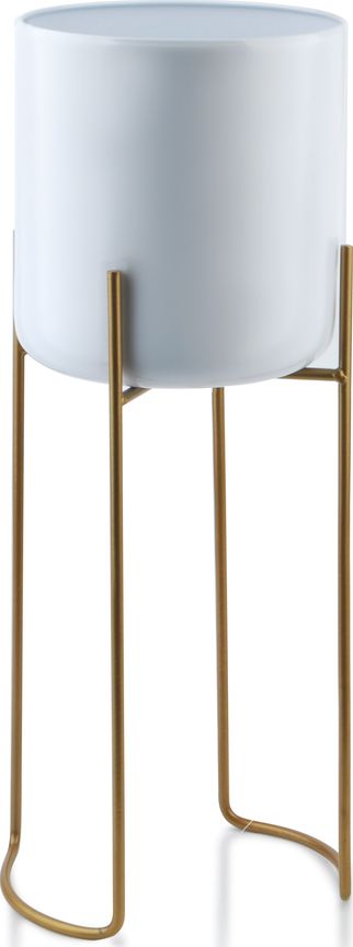 Mondex Oslonka metalowa na stojaku SWEN 20x54cm biala/zlota 002NFF (5902643380691)