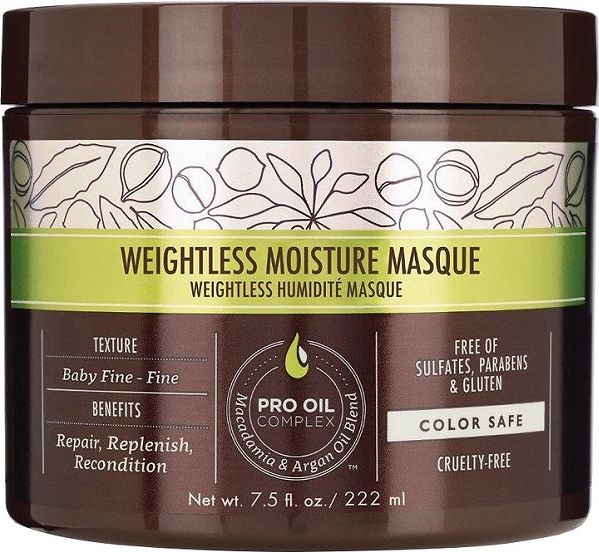 Macadamia Weightless Moisture Masque nawilzajaca maska do wlosow cienkich 222ml 815857015912 (0815857015912)