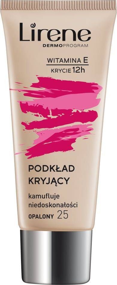 Lirene Lirene Podklad kryjacy kamuflujacy niedoskonalosci z witamina E 25 Opalony 30ml 5900717060074 (5900717060074) tonālais krēms