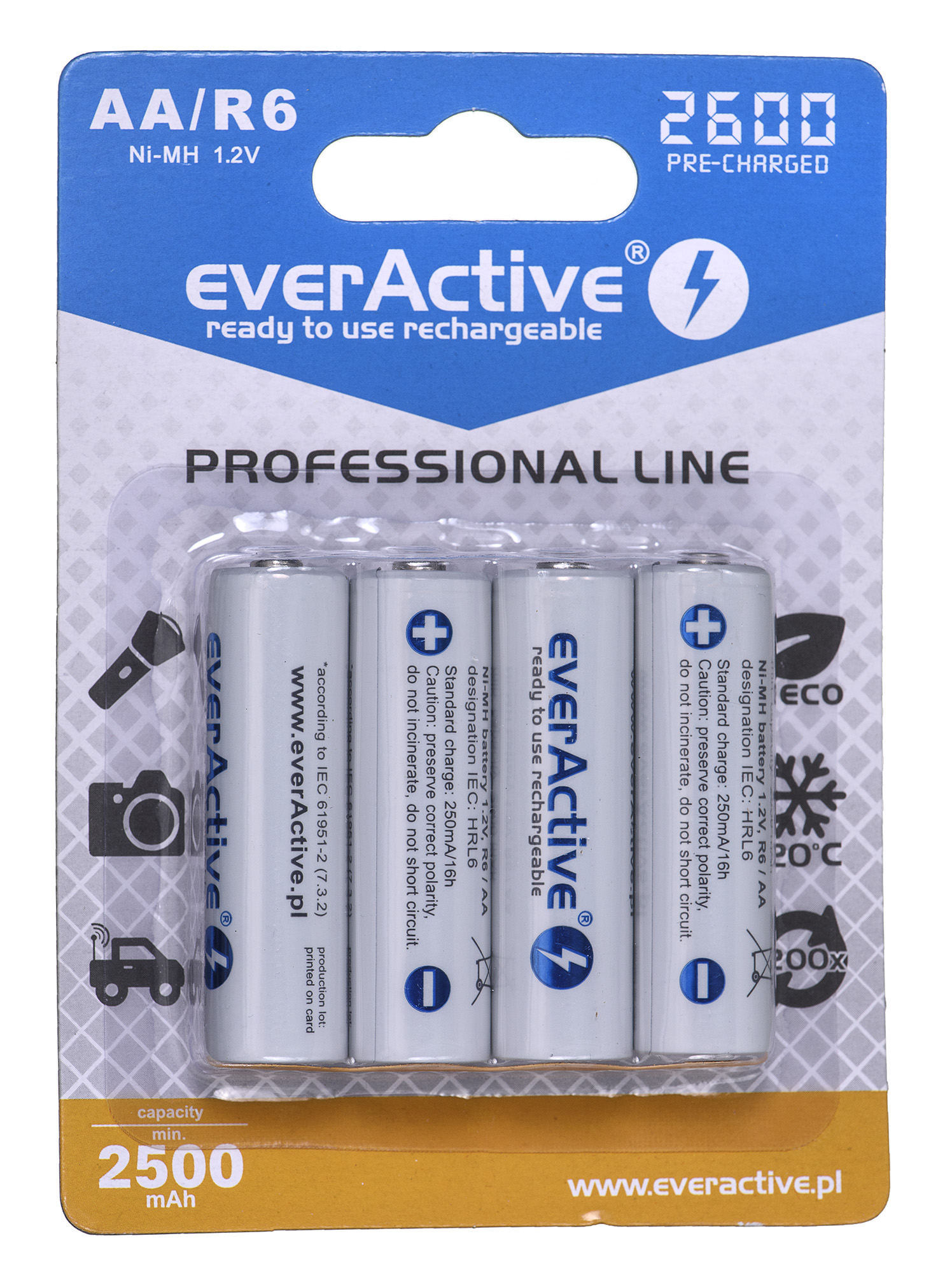 EverActive Professional line EVHRL6-2600 (2600mAh ; Ni-MH) Baterija