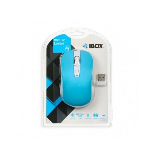 I-BOX LORIINI PRO OPTICAL WIRELESS MOUSE BLUE Datora pele