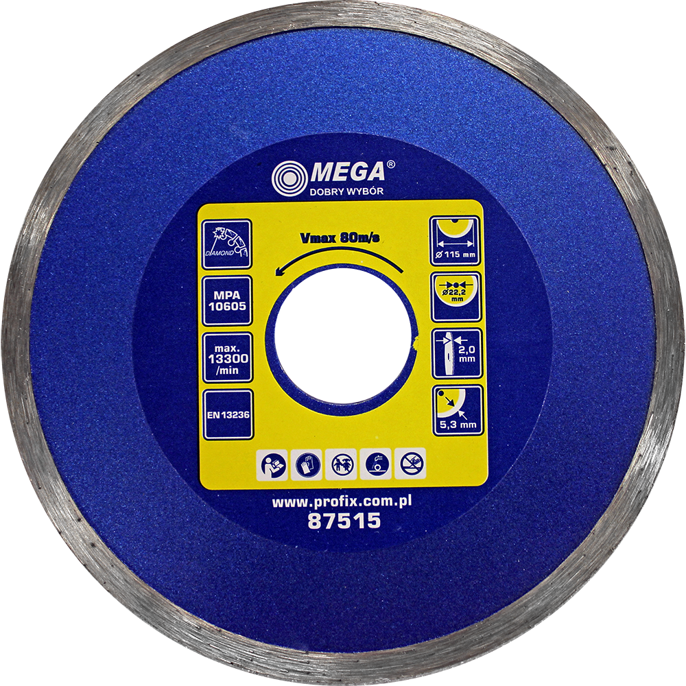 Dimanta disks BCN 115x22mm flizem Mega 5875150 (4750959020708)