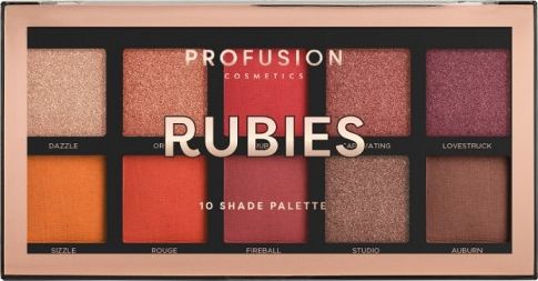 ProFusion Profusion Rubies Eyeshadow Palette paleta 10 cieni do powiek 656497821804 (656497821804) ēnas