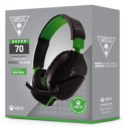 Turtle Beach Recon 70x Gaming Headset for Xbox One, Xbox Series X, PS5, PS4, Switch, PC - Black & Green 0731855025558 austiņas