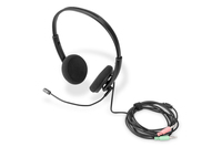 DIGITUS On Ear Office Headset w. Noise Reduction 3,5mm Stereo austiņas