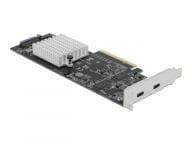 DeLOCK PCIe x8> 2xext. USB 20 Gbps USB-C - 89009 datortīklu aksesuārs