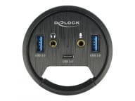 DELOCK USB-HUB 3Port 1x Typ-C / 2x Typ-A + HD-Audio Ports USB centrmezgli