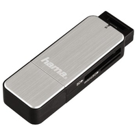 Hama USB 3.0 Multi Card Reader SD/microSD Alu black/silver LED Televizors