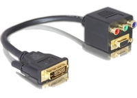 Adapter AV Delock DVI-I - D-Sub (VGA) + RCA (Cinch) x3 czarny (65061)