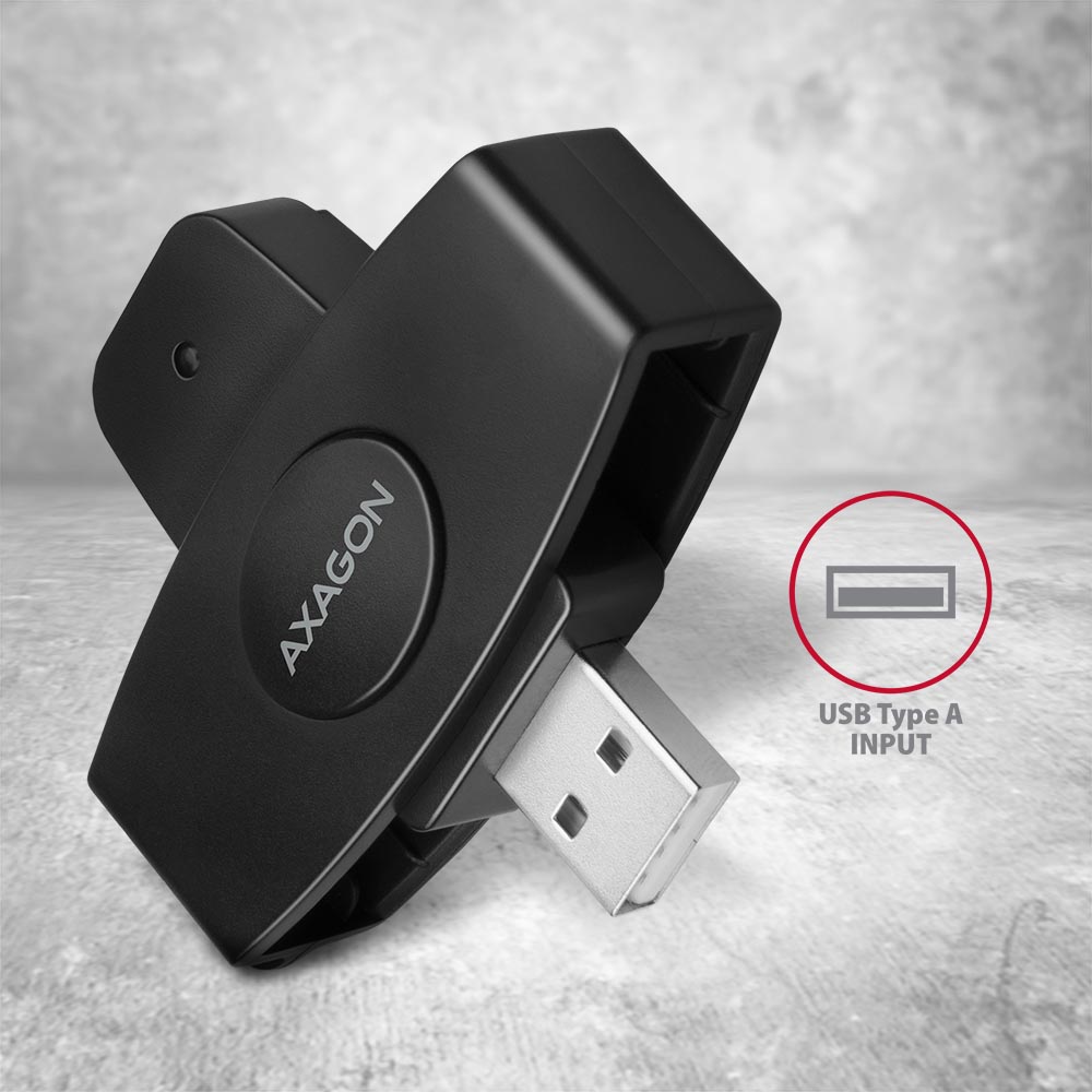 Axagon Miniature USB contact ID card reader. adapteris