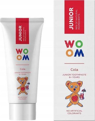 Woom Junior naturalna pasta do zebow dla dzieci 6+ lat Cola 50ml 4751033920150 (4751033920150) mutes higiēnai