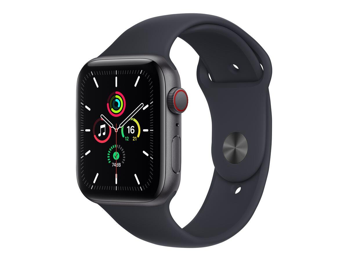Apple Watch SE GPS + Cell 44mm Space Grey Alu Midnight Sport Viedais pulkstenis, smartwatch