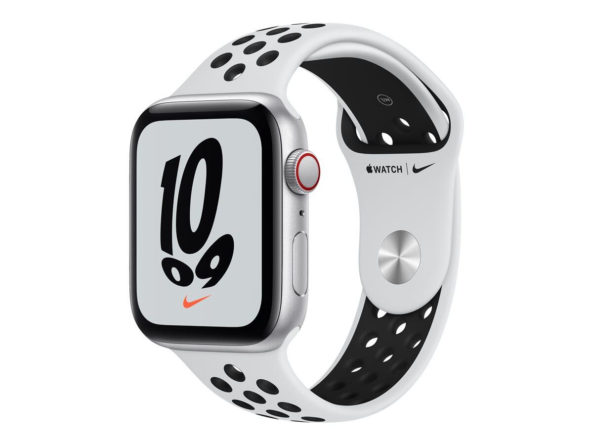 Apple Watch SE Nike Alu Cell 44mm SR - MKT63FD / A sports armband pure platinum / sch Viedais pulkstenis, smartwatch
